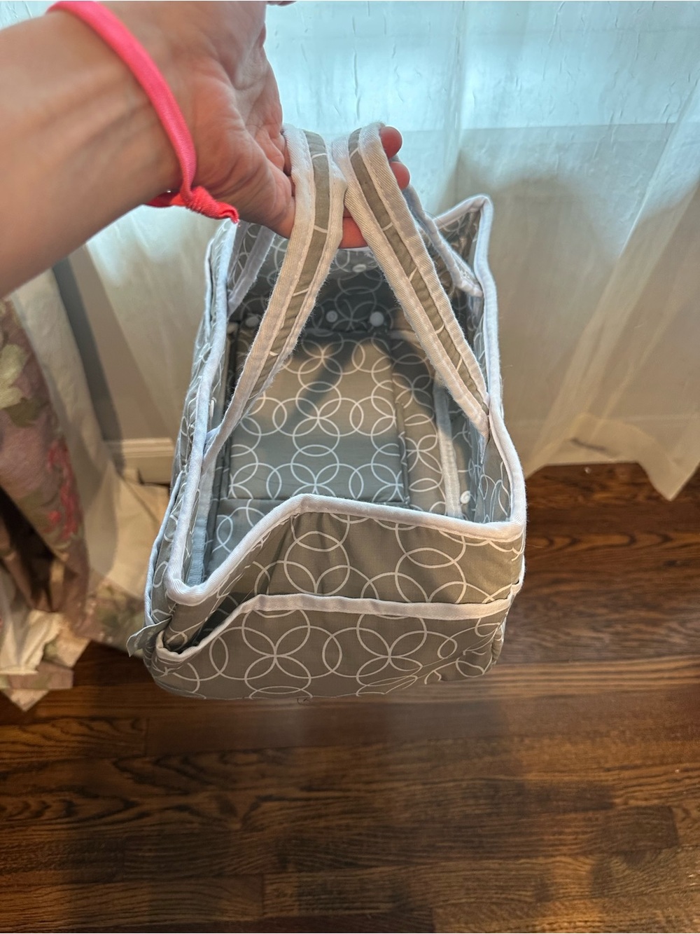 Gray Ring-Pattern Tote Organizer Caddy - Home Storage & Organization